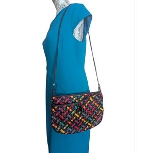 Bottega Veneta Style Multicolored Colorful Woven Crossbody Bag